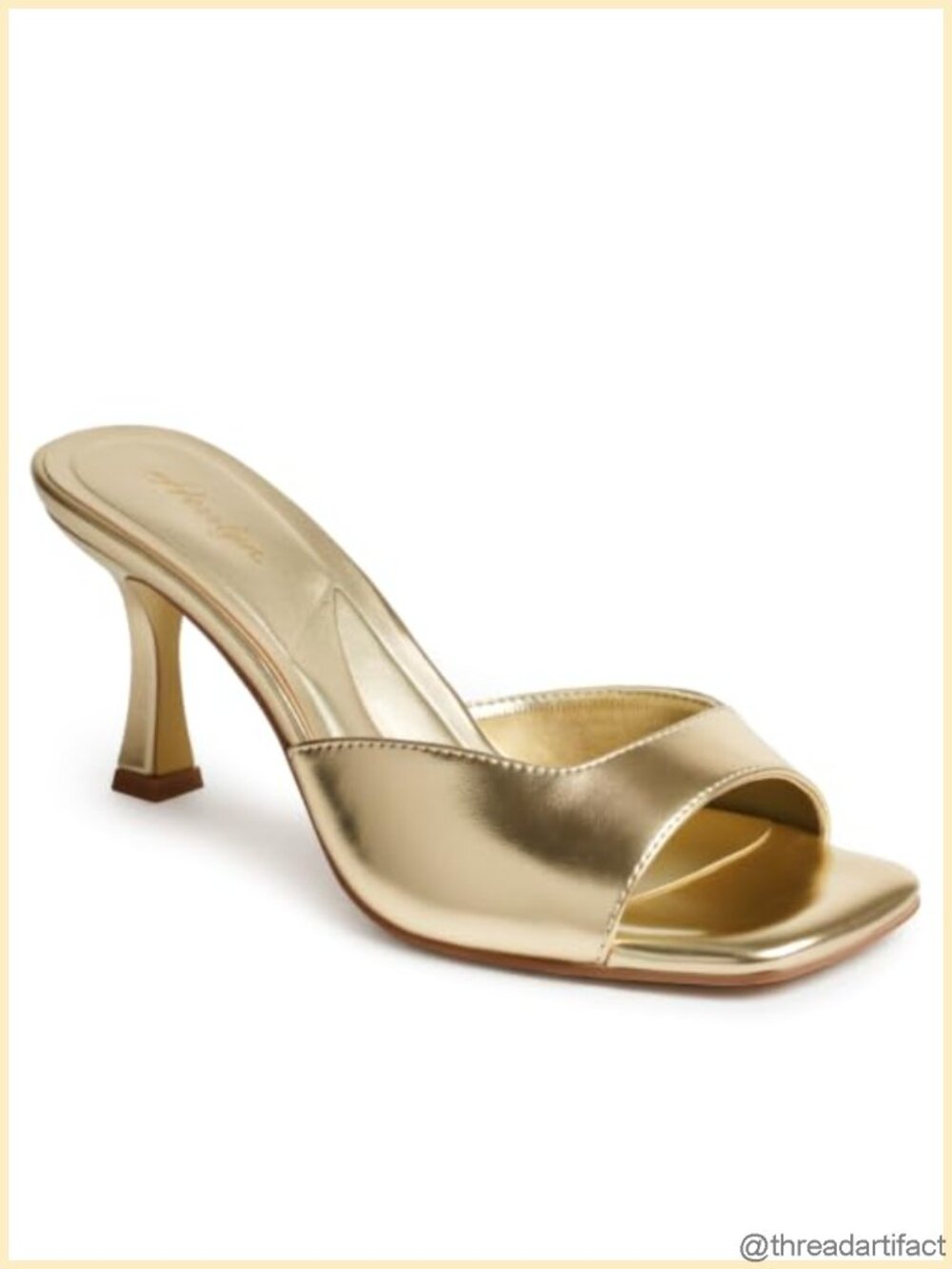 Kitten Heels Square Toe Backless Slip On Mule Heeled Sandals for Party Wedding